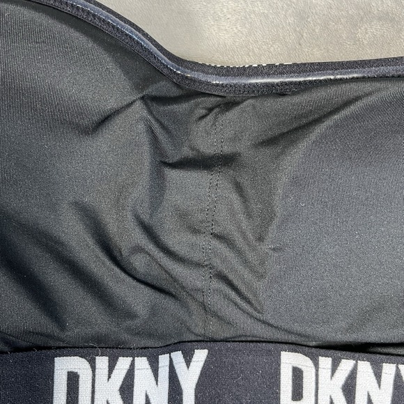 DKNY Bandeau  One Piece Swim Suit Women's XXL Black White Geo Print - Picture 13 of 15